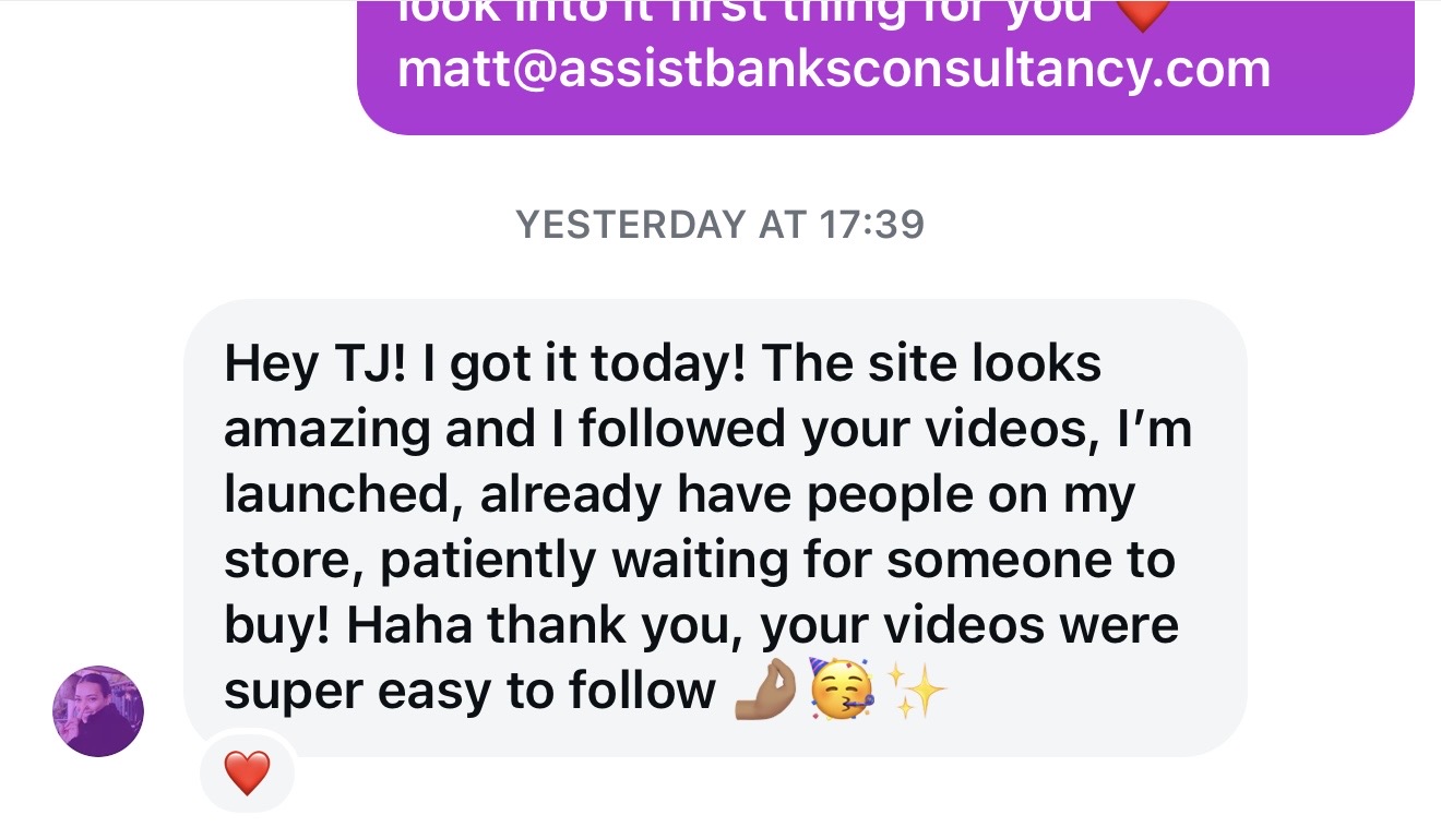 Store delivered, videos followed, live the same day — with people already browsing.